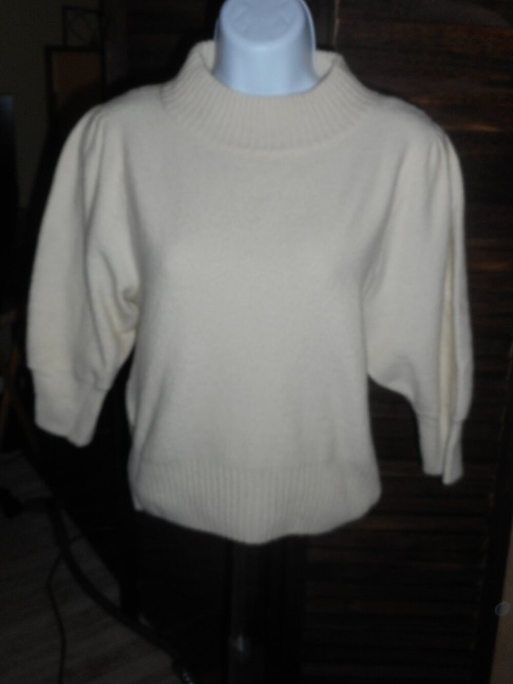 NWT cream retro style sweater by Charlie Holiday, size Medium